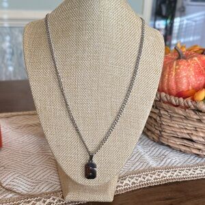 Silver Necklace with Football “6” Pendant